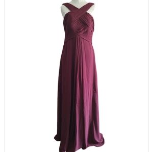 Azazie Burgundy Maxi Dress